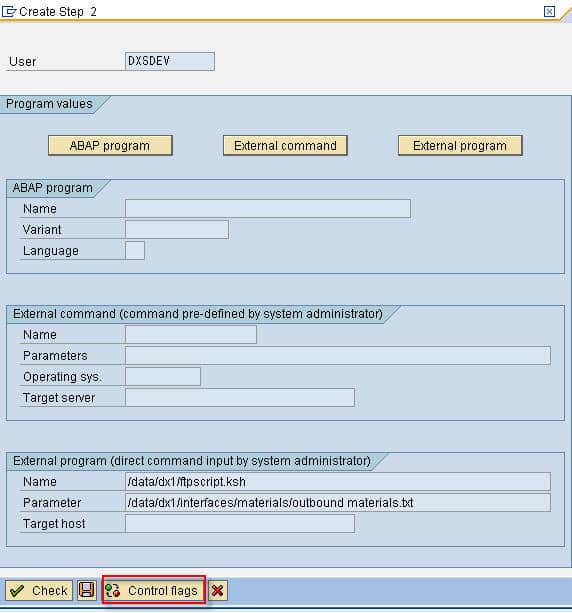 7 control flags button