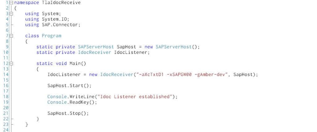 IDOC Receiver Main Method
