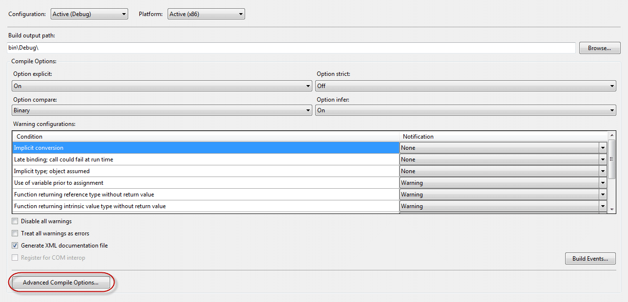 Change .NET Framework Target Version