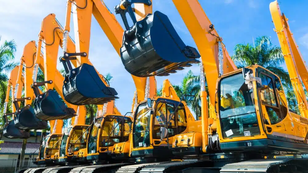 Heavy equipment to be rented