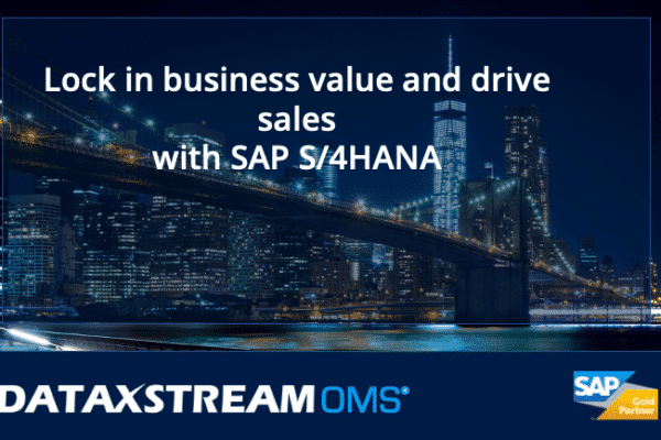 image of NYC at night, title reads "lock in business value and drive sales with SAP S/4HANA"