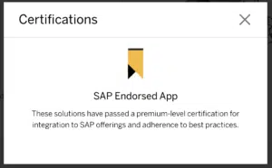 SAP Endorsed App Certification