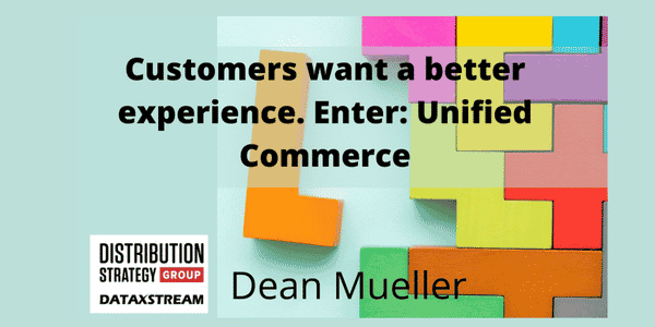 cover image for a research paper includes an image of a blog puzzle, and the title "Customers want a better experience. Enter: Unified Commerce"