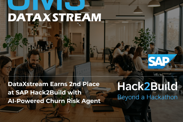 DataXstream Earns 2nd Place at SAP Hack2Build with AI-Powered Churn Risk Agent
